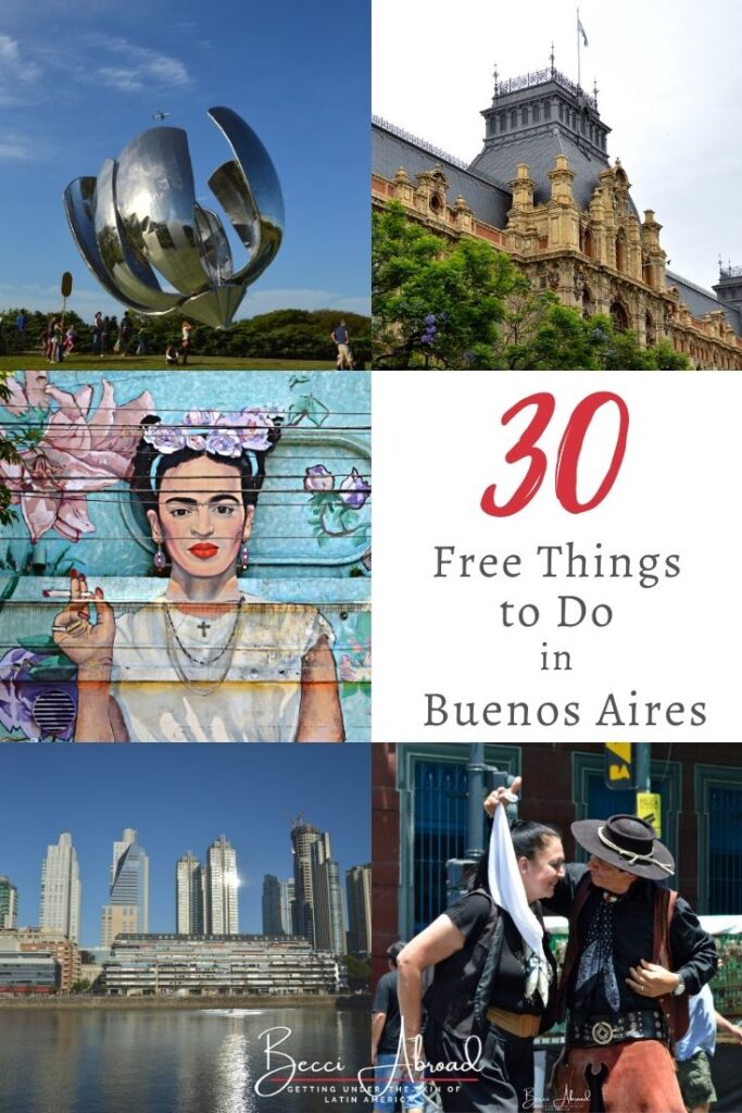 Exploring Buenos Aires doesn’t have to ruin your budget! Check out these 30 free thing to do in Buenos Aires - you will be surprised!