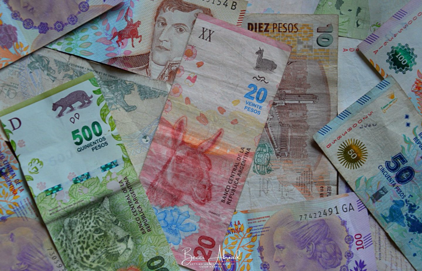 Argentine pesos - Argentina is an affordable study-abroad destination in Latin America.