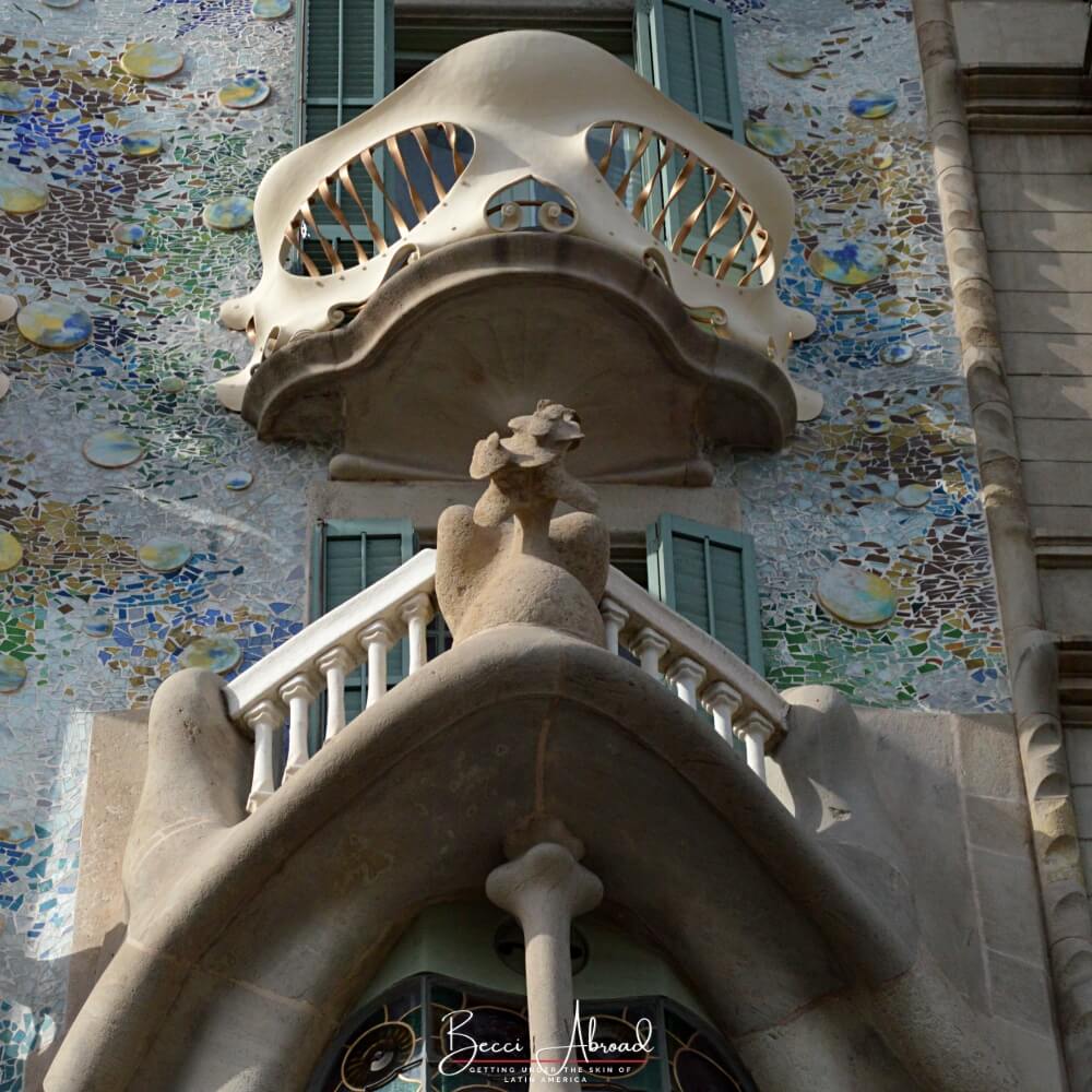 Details of the facade of Casa Battló, Barcelona