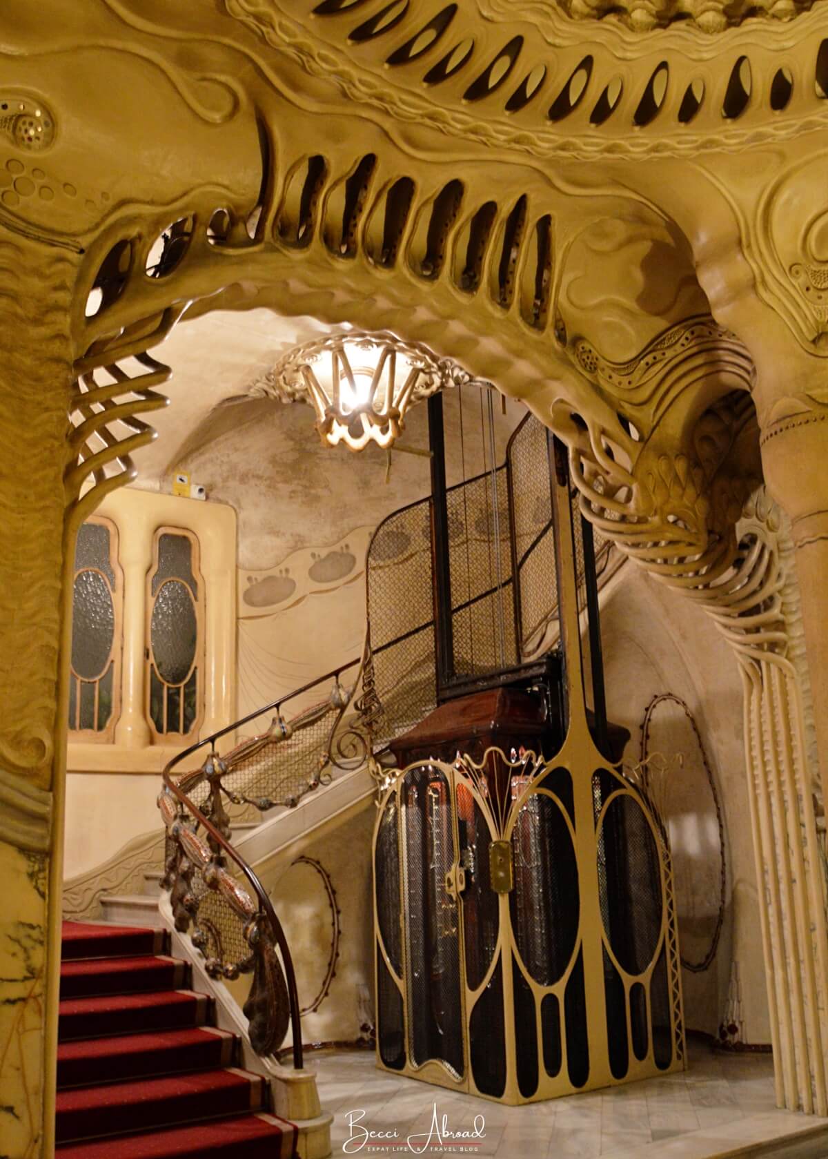 Entrance of Casa Sayrach, a hidden gem in Barcelona