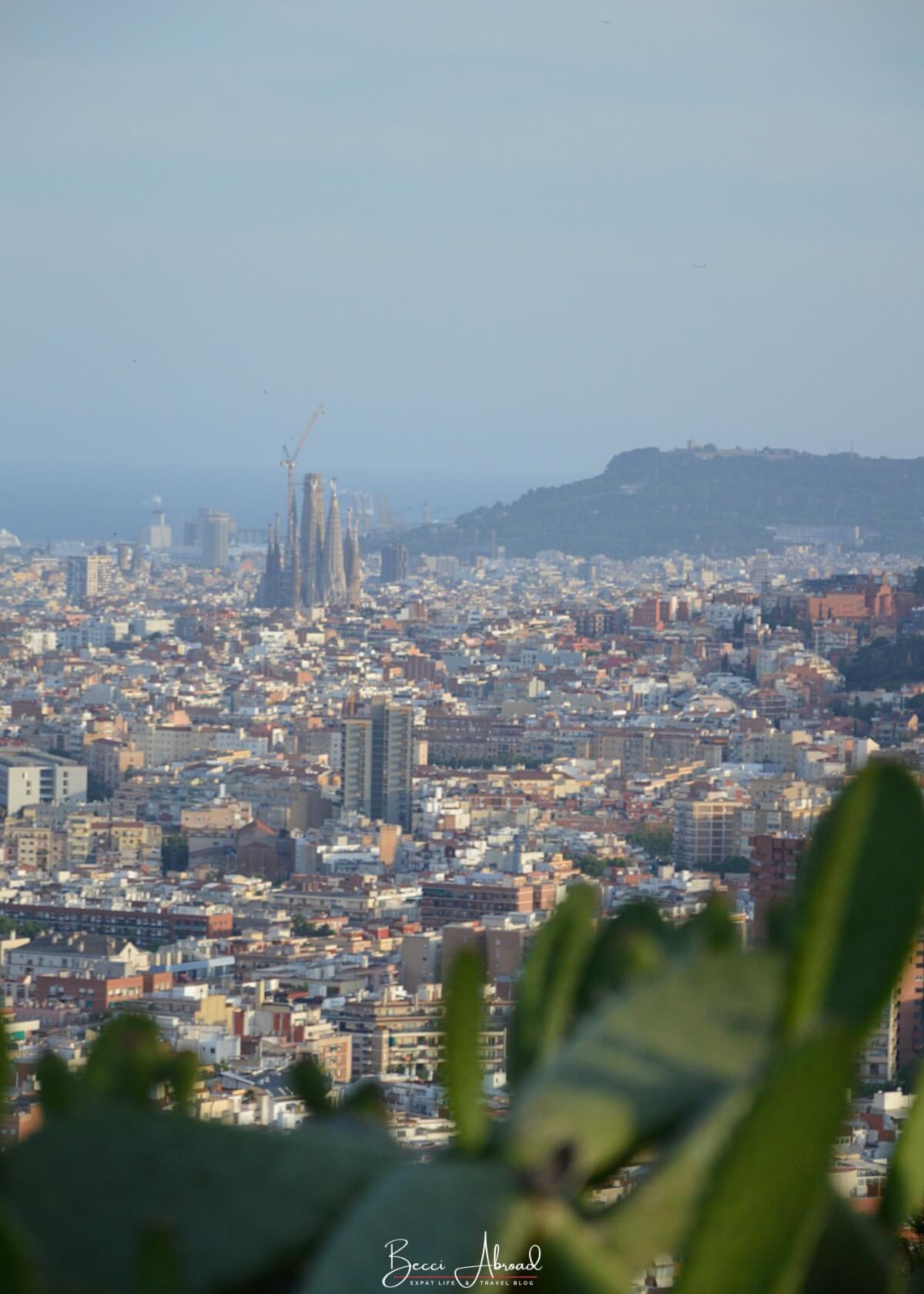 View of Barcelona from Castell Torre Baró, an off-the-beaten-path lookout point in Barcelona