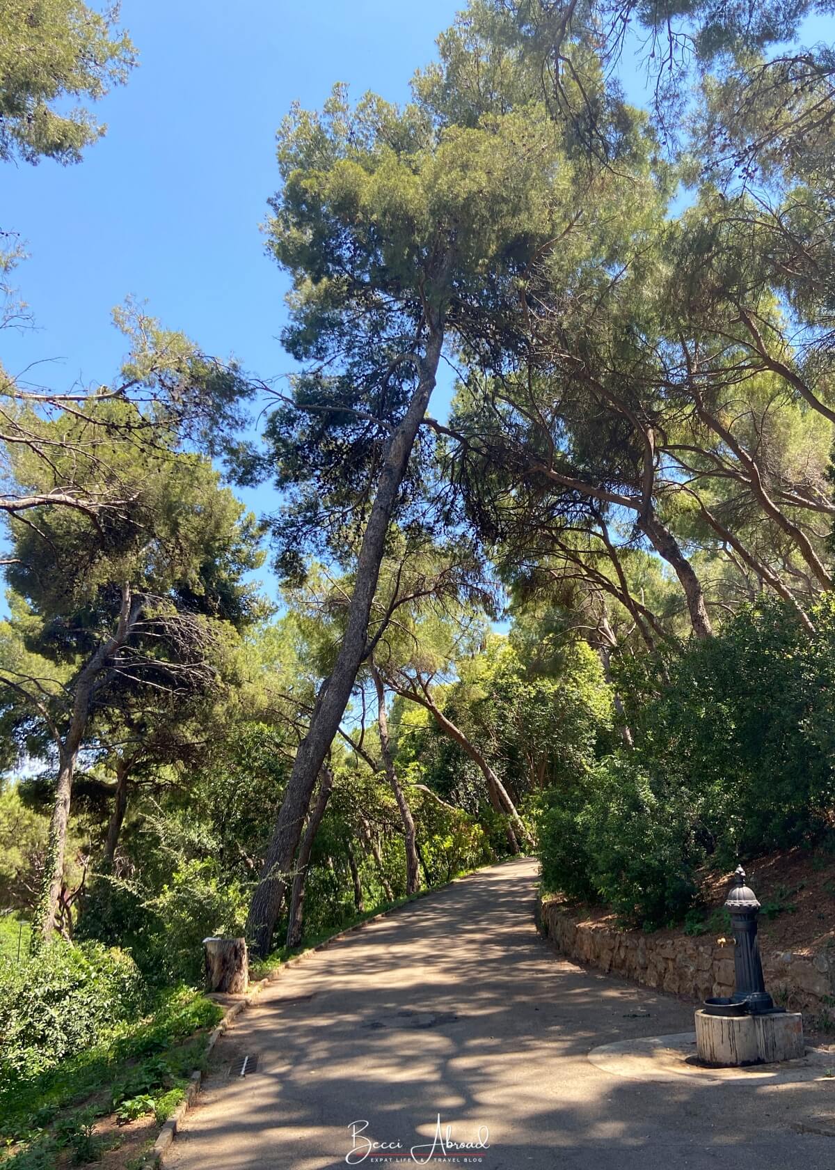 Relaxing at the Parc del Turó de la Peira away from the main tourist spots, a non-touristy thing to do in Barcelona