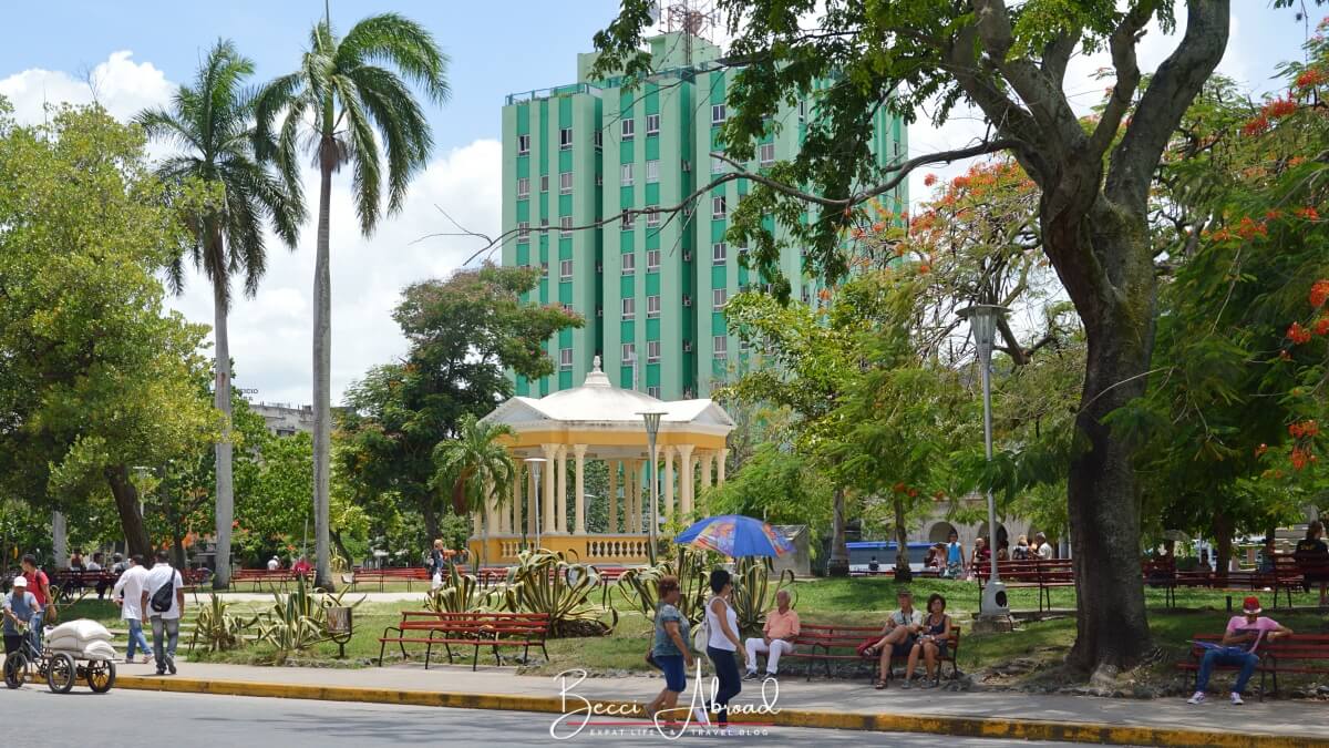 Exploring the vibrant Parque Vidal in Santa Clara, a cultural hub and top destination in Cuba.