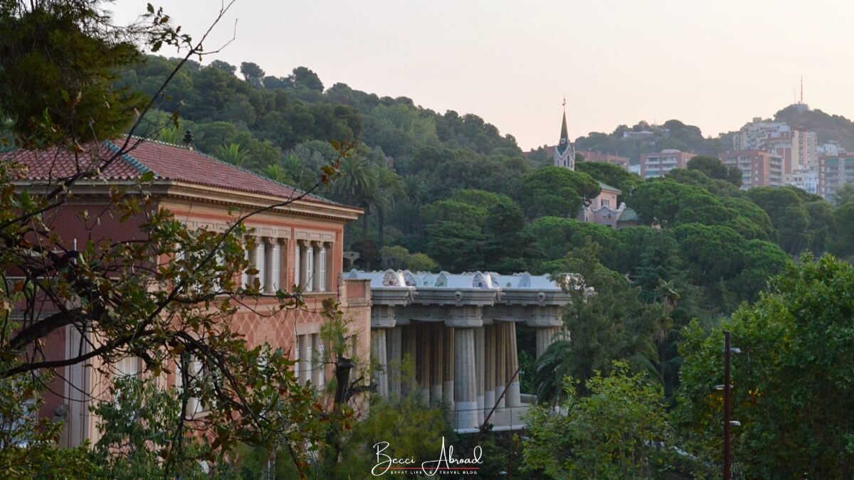 View over Park Guell in Barcelona