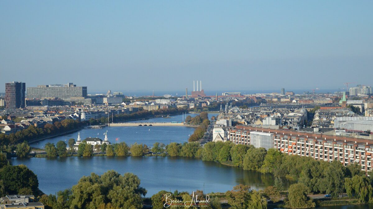 View over the lakes in Copenhagen