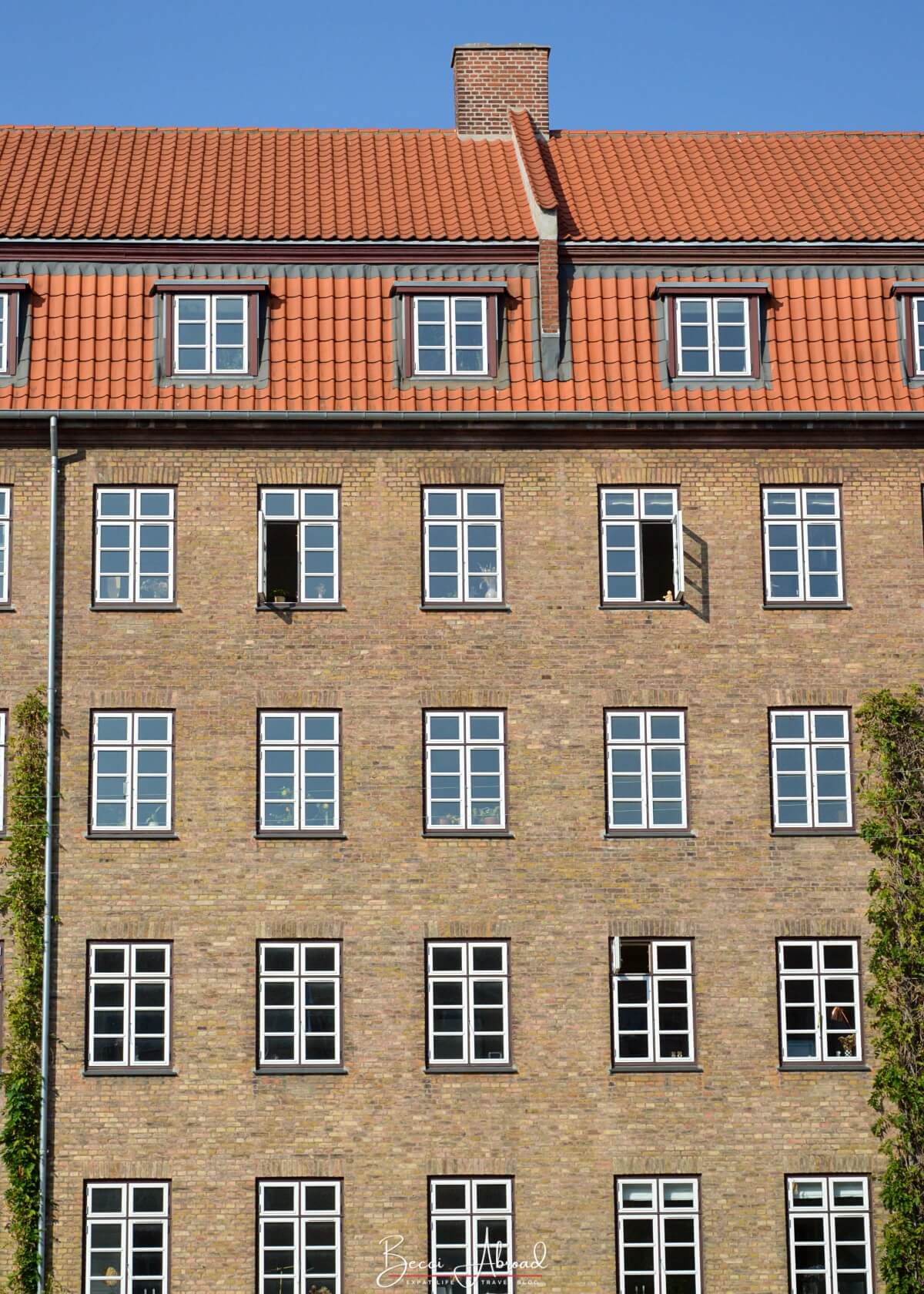 Classic yellow-brick building in Copenhagen