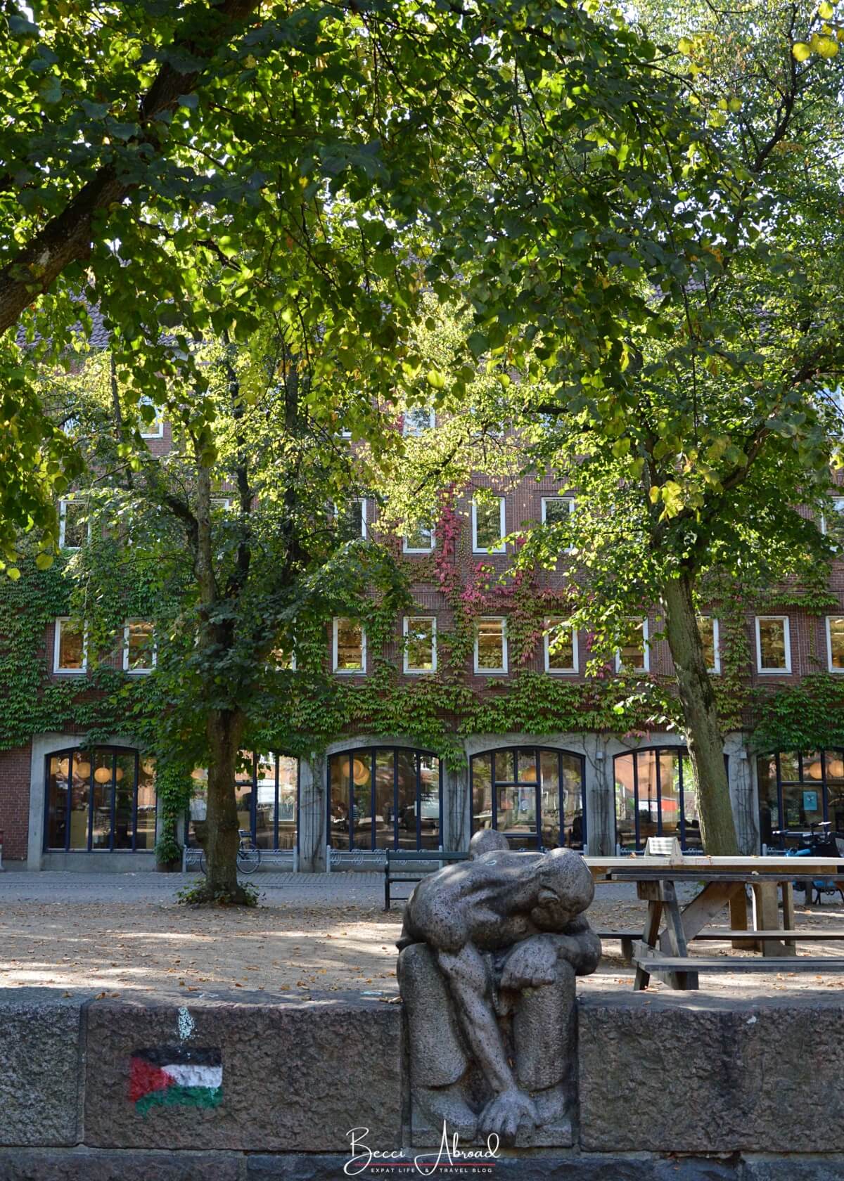 Sculpture at Blågårds Plads in Copenhagen