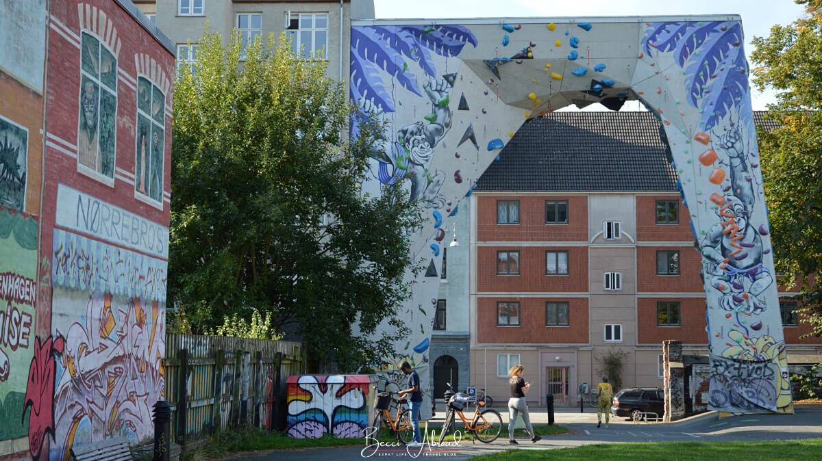 View of the entrance to BaNanna Park in Copenhagen