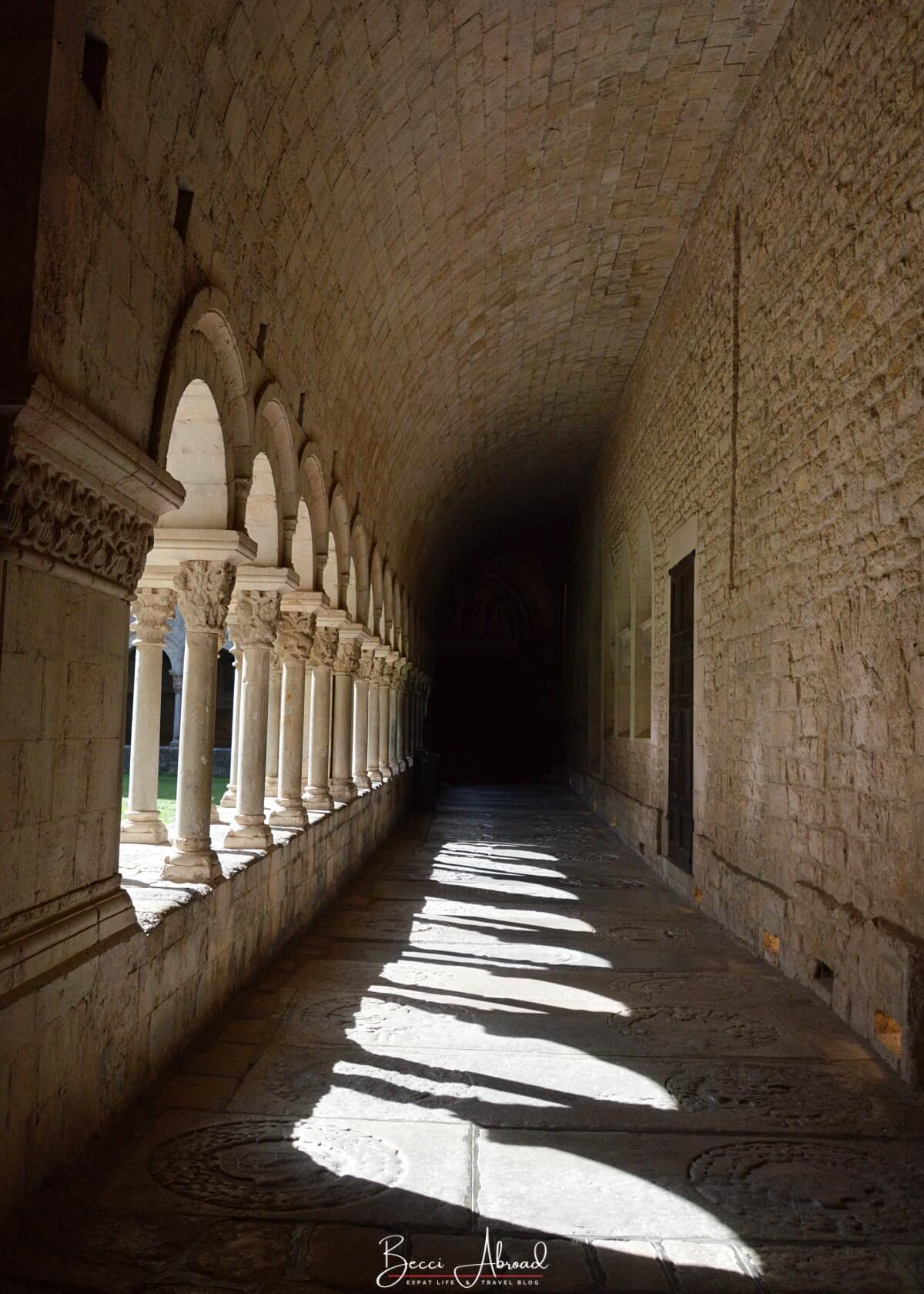 Inside the Girona Cathedral's courtyeard