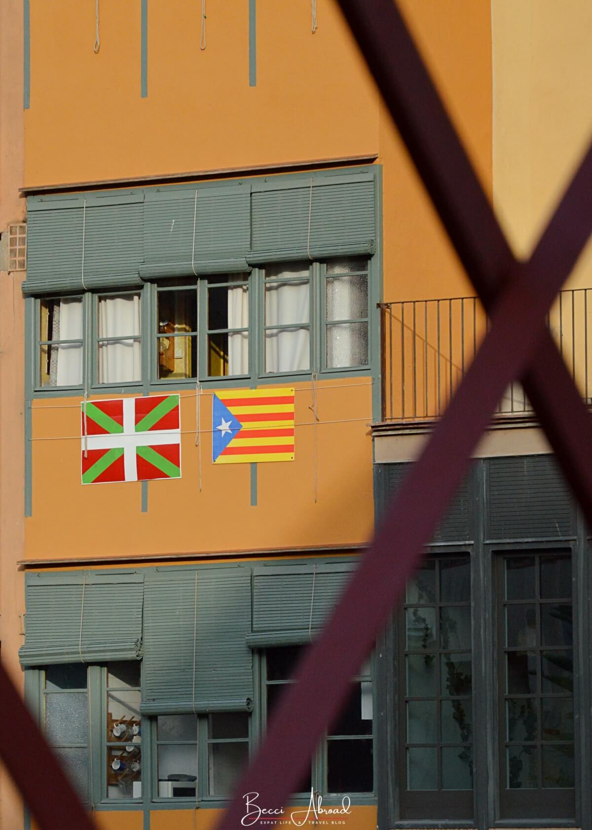 A vibrant mural in Girona celebrating Catalan culture.