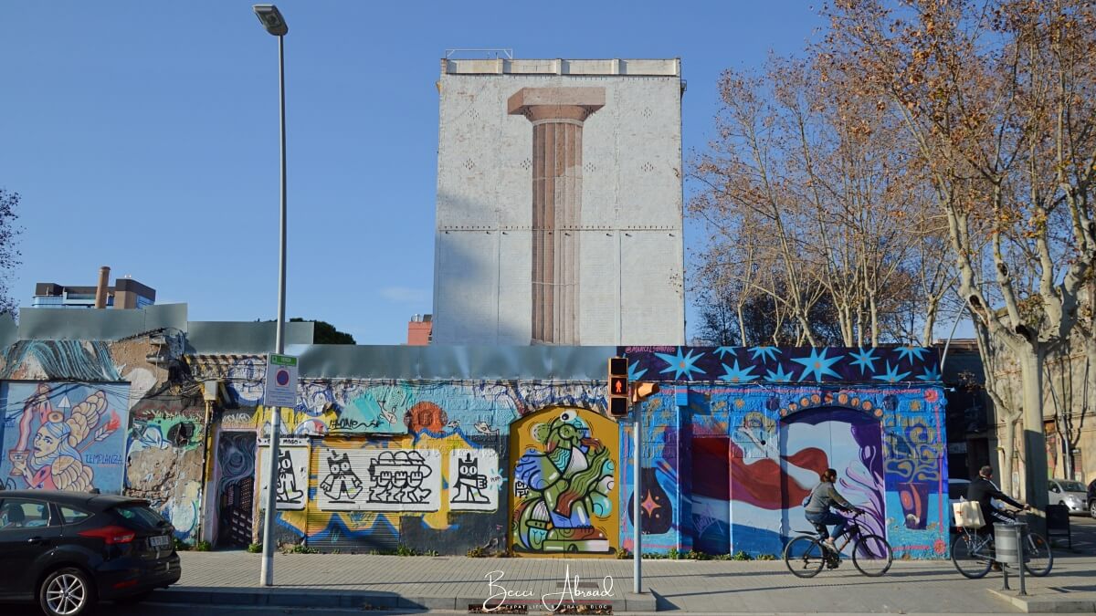 Wallspot Western Town street art in Poblenou Barcelona