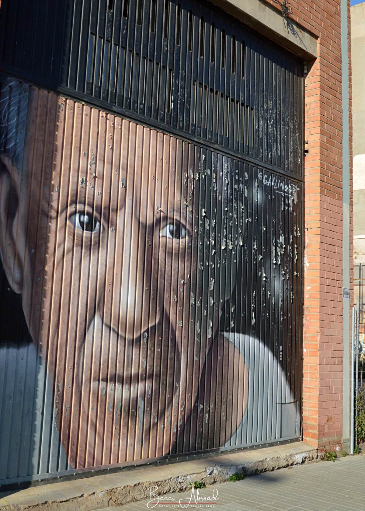 Pablo Picasso mural in Poblenou Barcelona