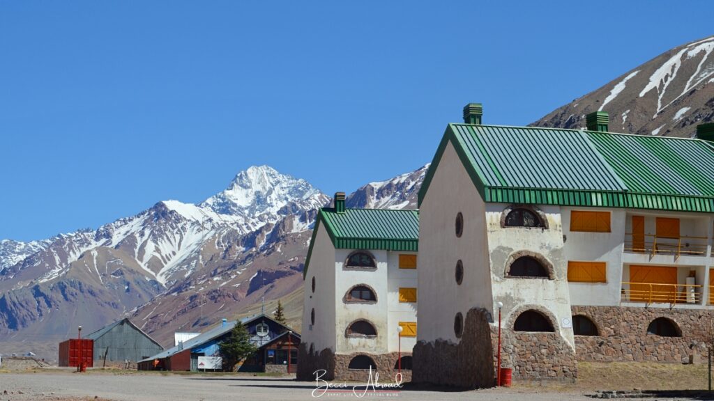 Mountain Hotel in the Andes Mountain near Mendoza, Argentina