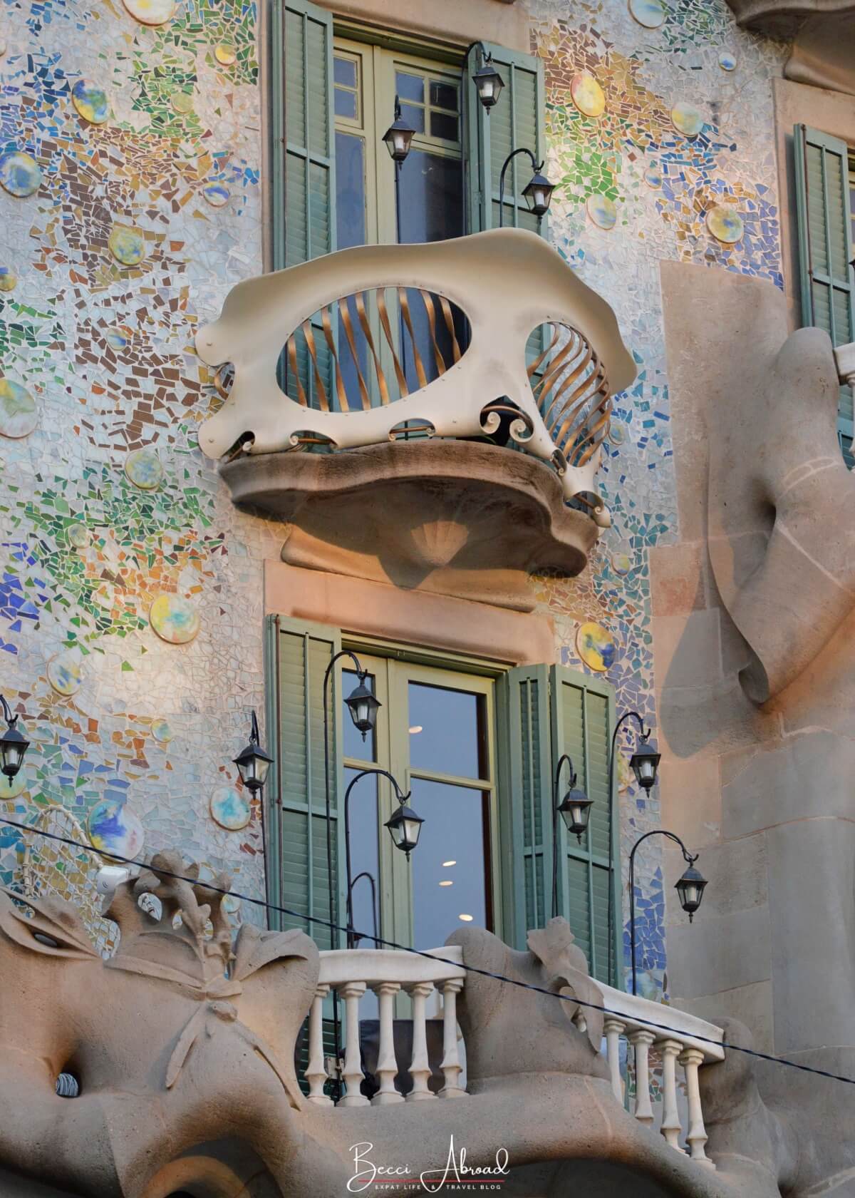 Details of balconies on Casa Batlló