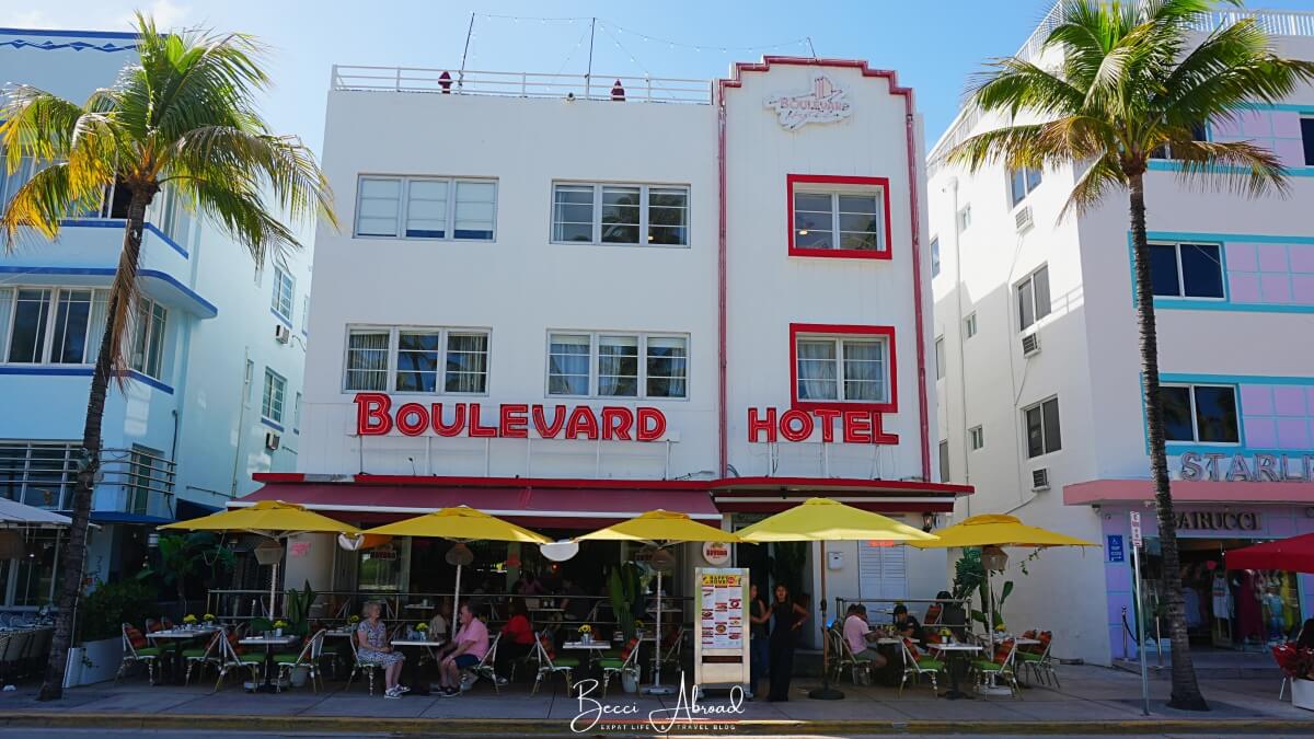 Miami's popular Art Deco District with its colorful houses