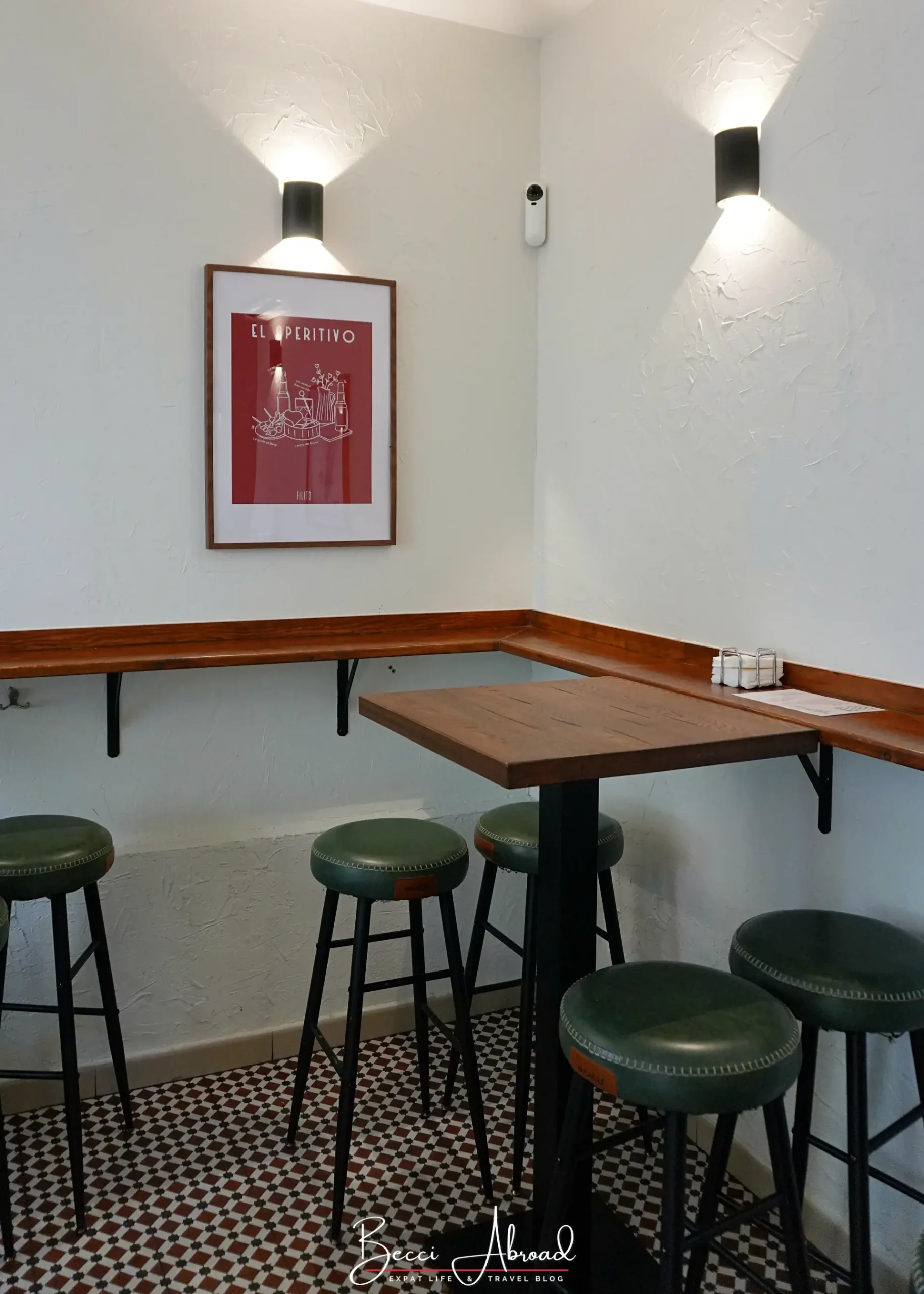 Modern tapas bar on Calle Ponzano in Chamberí, Madrid