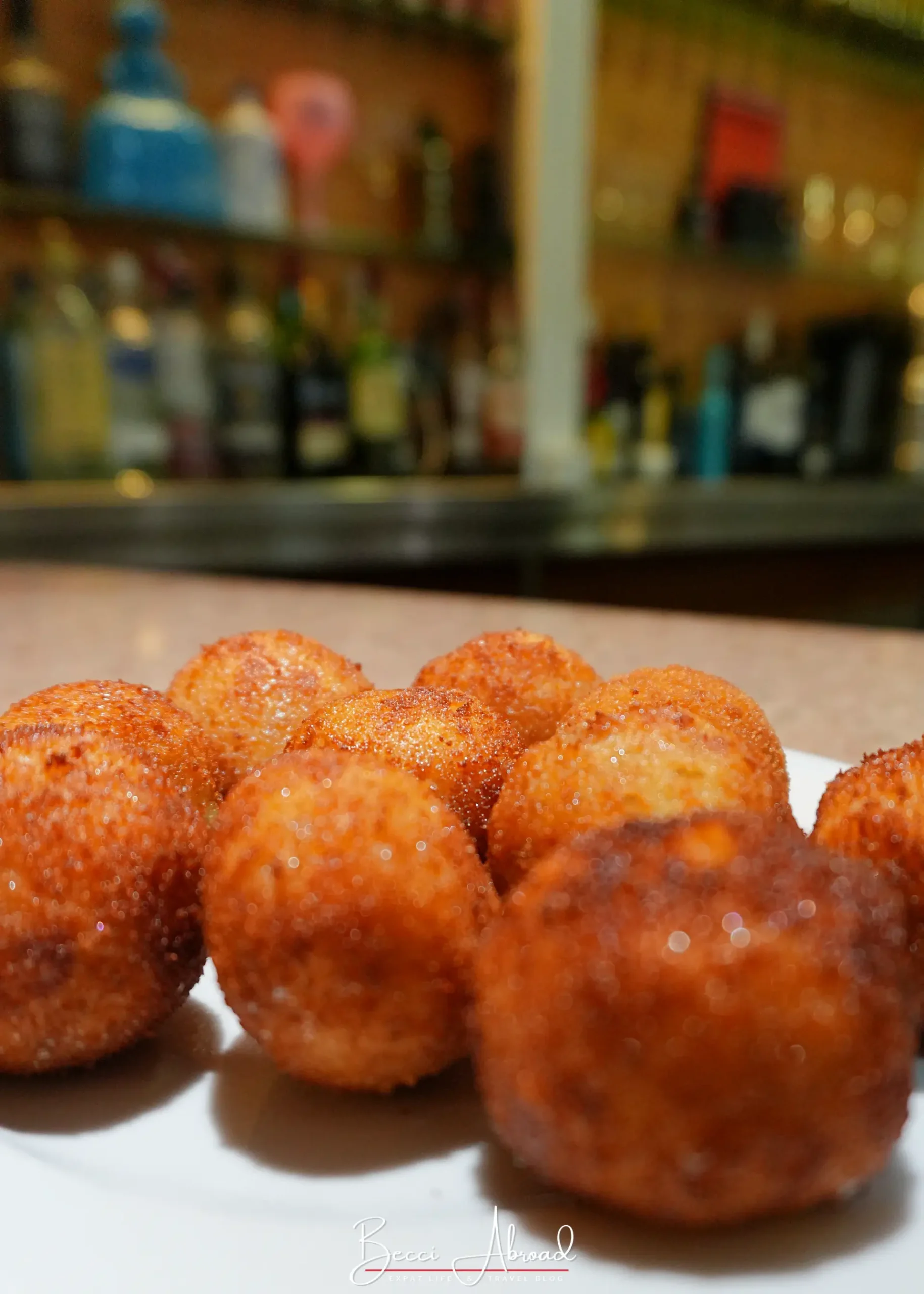 Freshly fried croquetas on a non-touristy tapas tour in Madrid