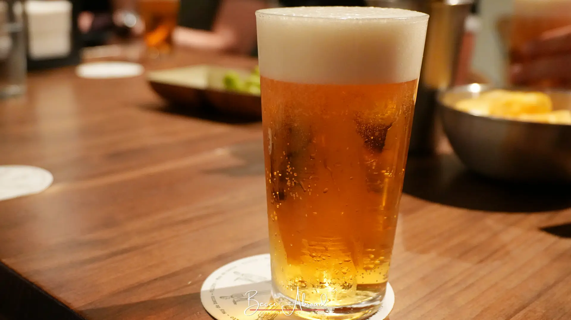 Beer at a tapas bar on Calle Ponzano in Chamberí, Madrid