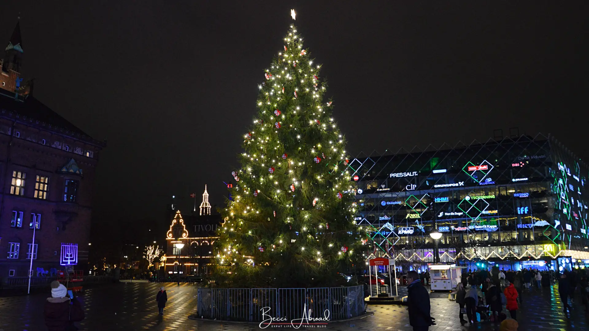 The Christmas tree at the Town Hall Square in Copenhagen