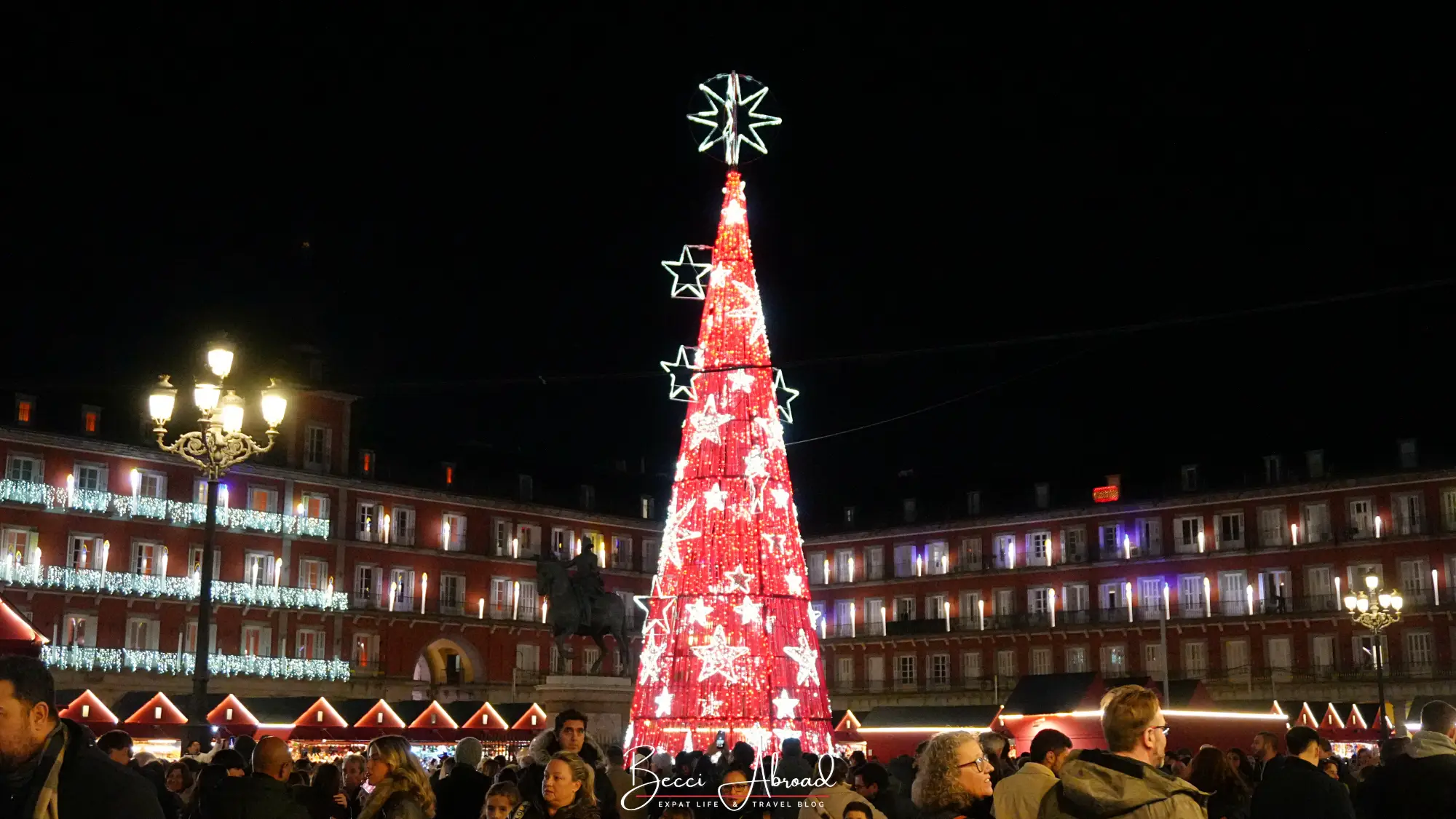 Christmas market at Plaza Mayor in Madrid