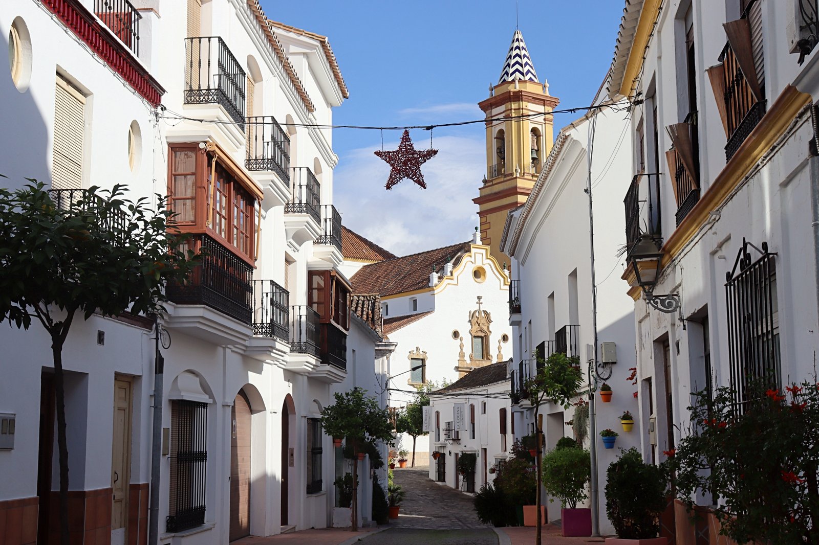 Estepona old town on the Costa del Sol in winter